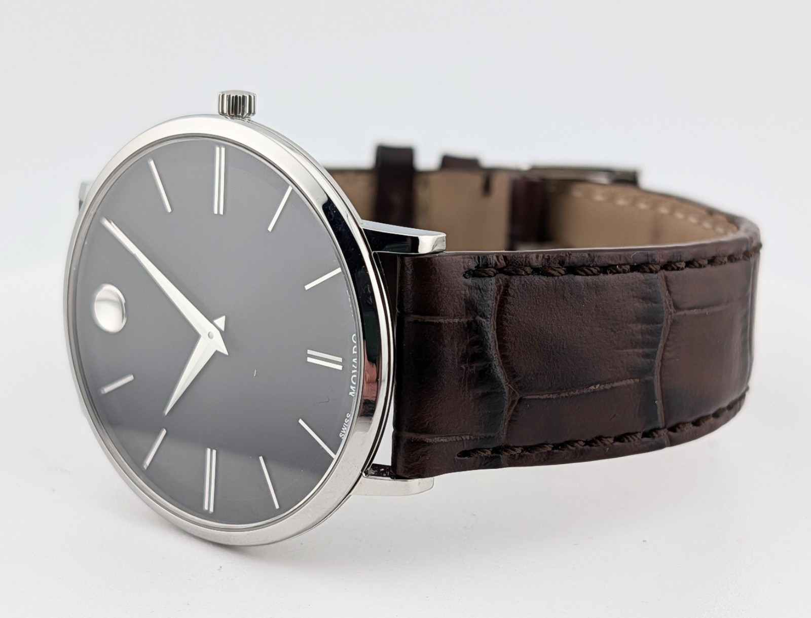 Movado Men’s Ultra-Slim Modern 47 Stainless Steel W/Blk Dial #65.1.14.1395