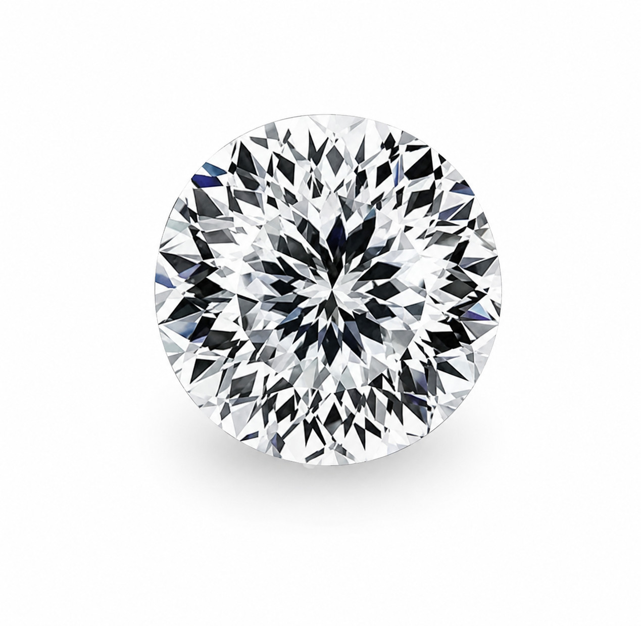 6.50 mm Portuguese 1.02 Ct D color Lab grown VVS2 Clarity GIE Certified Diamond