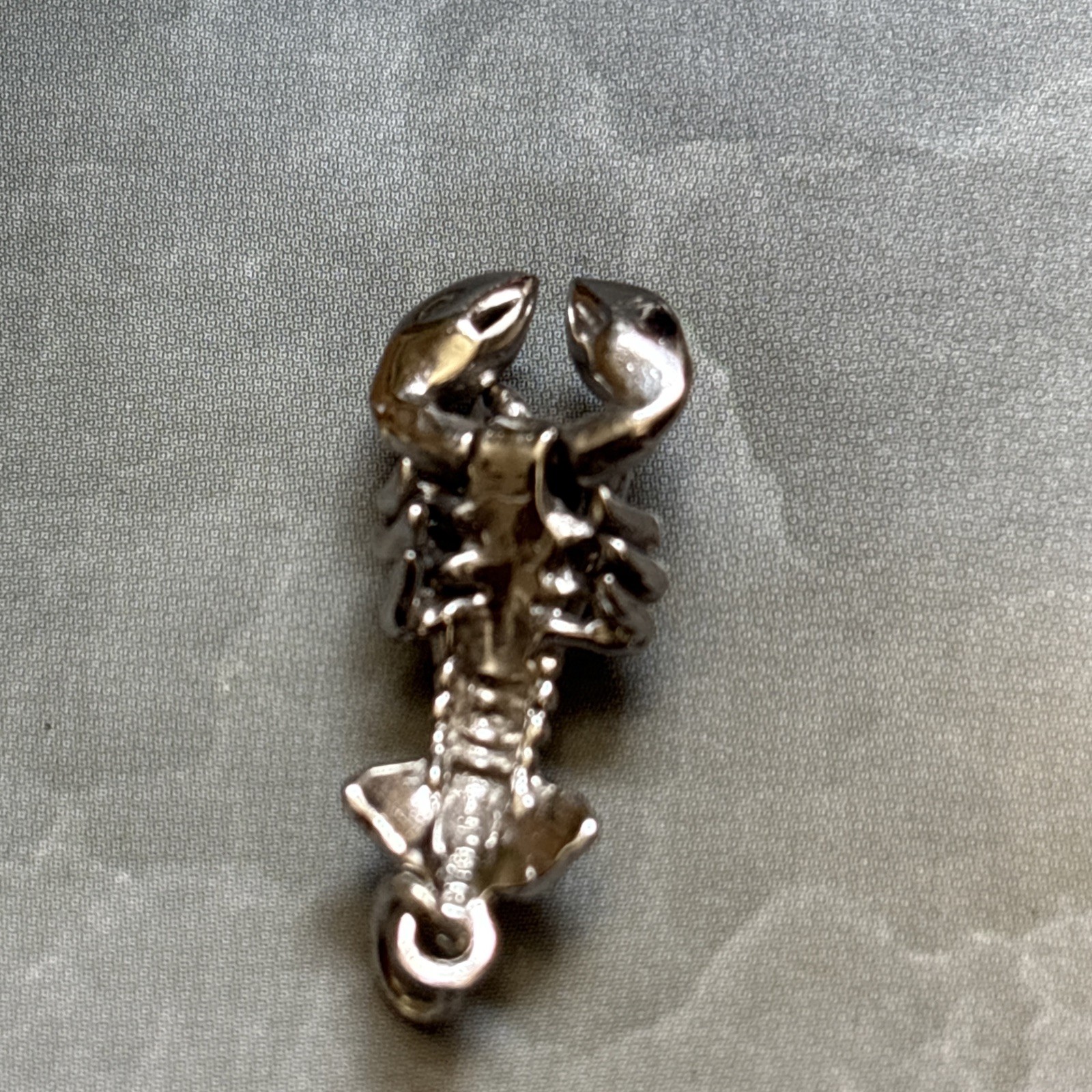 Lobster Crawfish Crayfish Movable Claws 925 Solid Sterling Silver Charm Pendant
