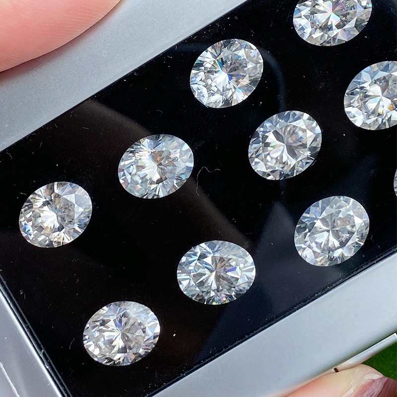 US 1-8ct Excellent Oval Cut D Color Loose Moissanite Stone VVS1 GRA Certificate