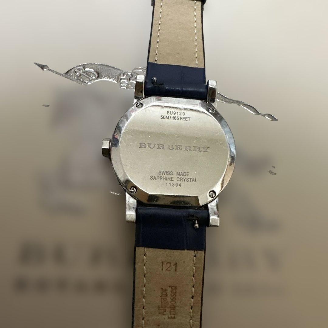 Burberry BU9129 Watch 34mm Leather Strap Box Included Manual
