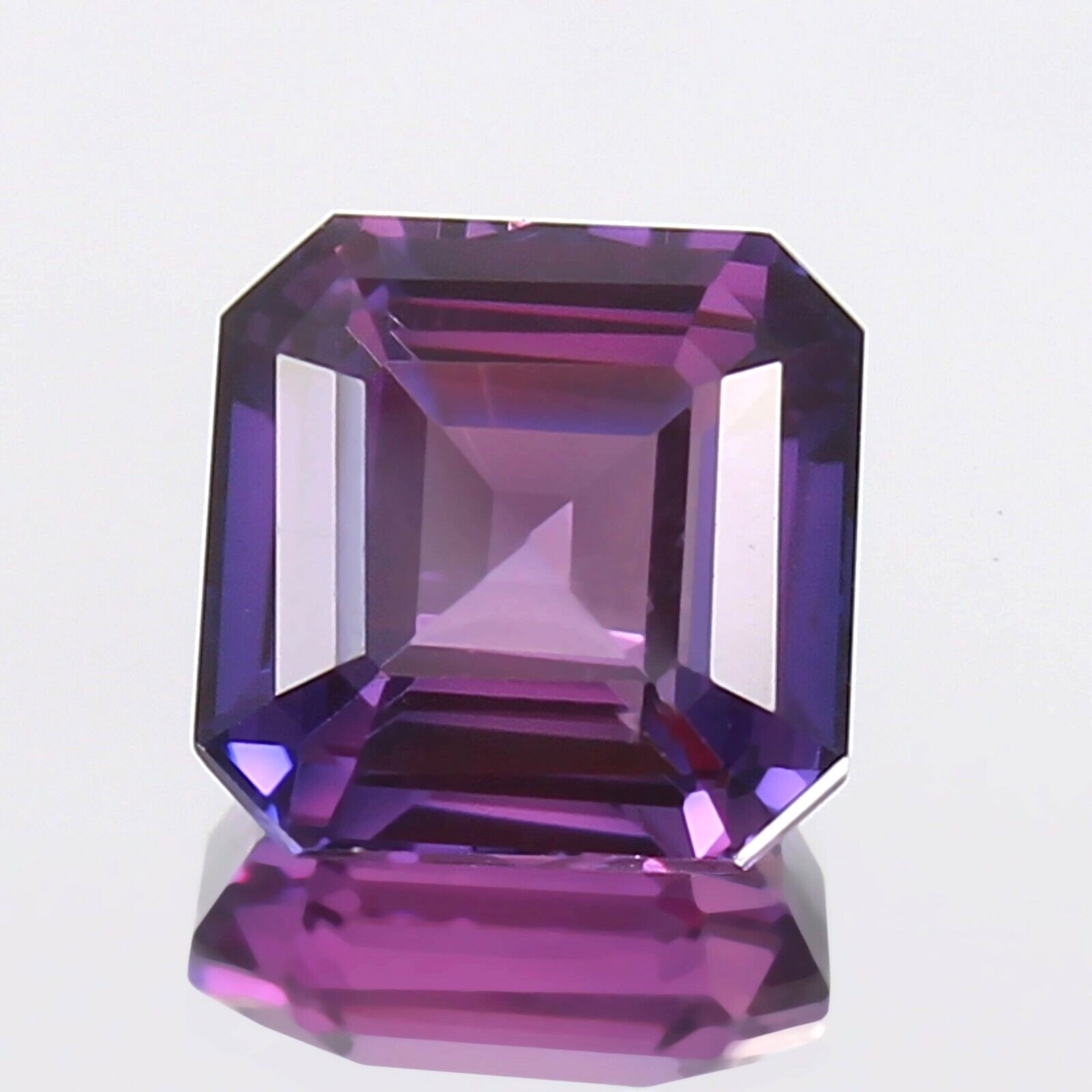 AAA Natural Ceylon Purple Sapphire Asscher Cut Loose Gemstone 11×11 MM – 8.45 CT