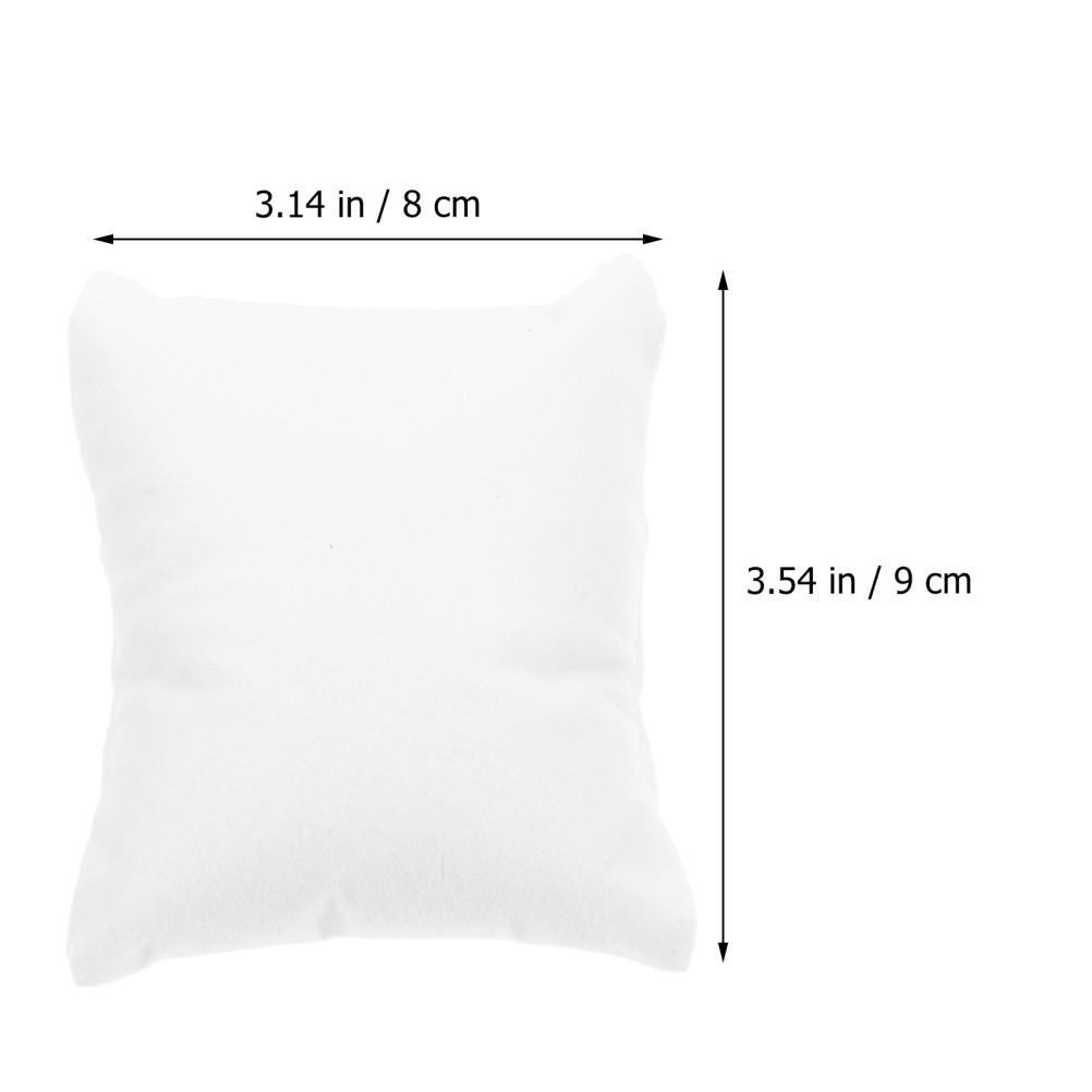 6Pcs White Watch Pillows Soft Lint and Silk Floss Cushion for Jewelry Box Liner