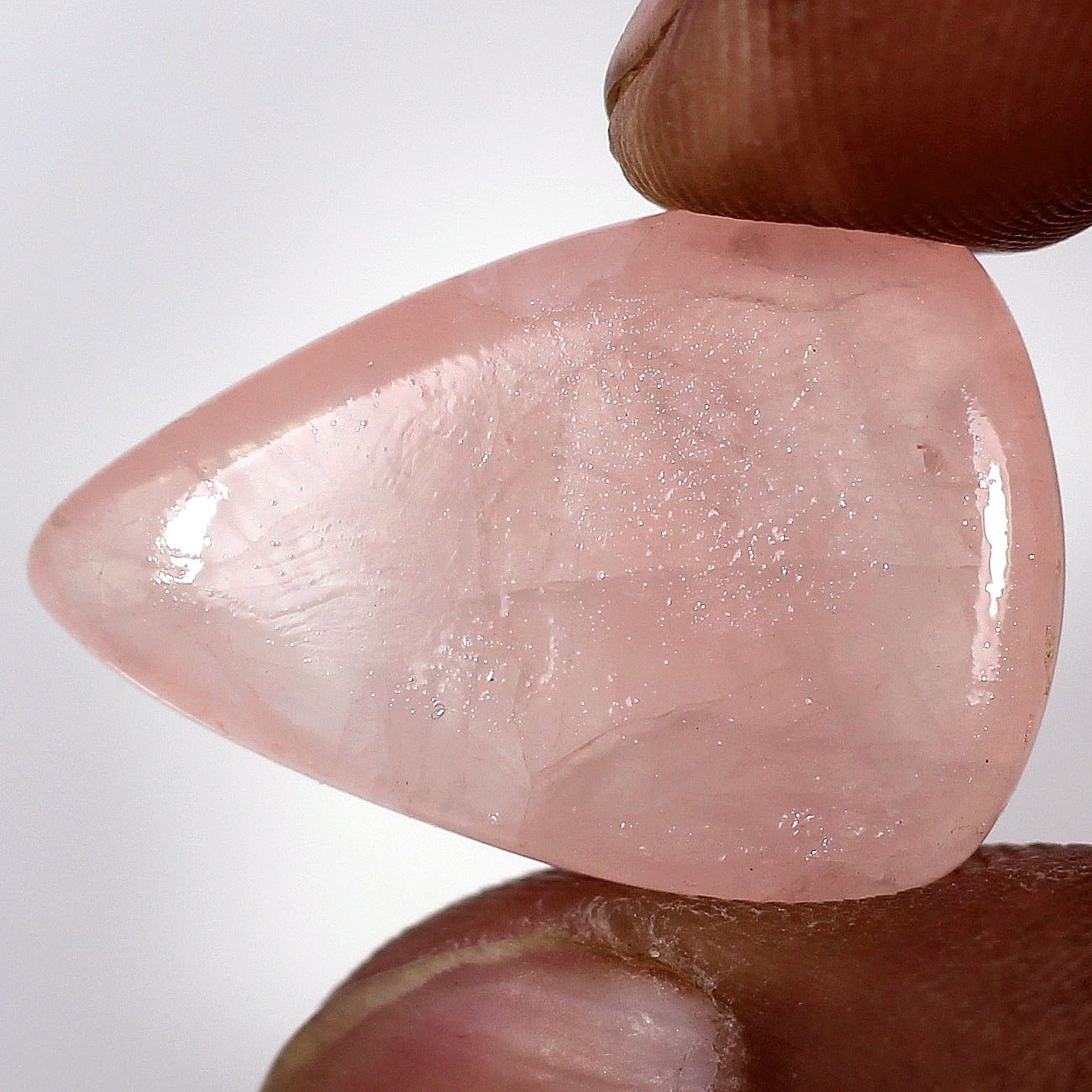 26.75 ct Natural Pink Rose Quartz Teardrop Cabochone Loose Gemstone Stoneartt
