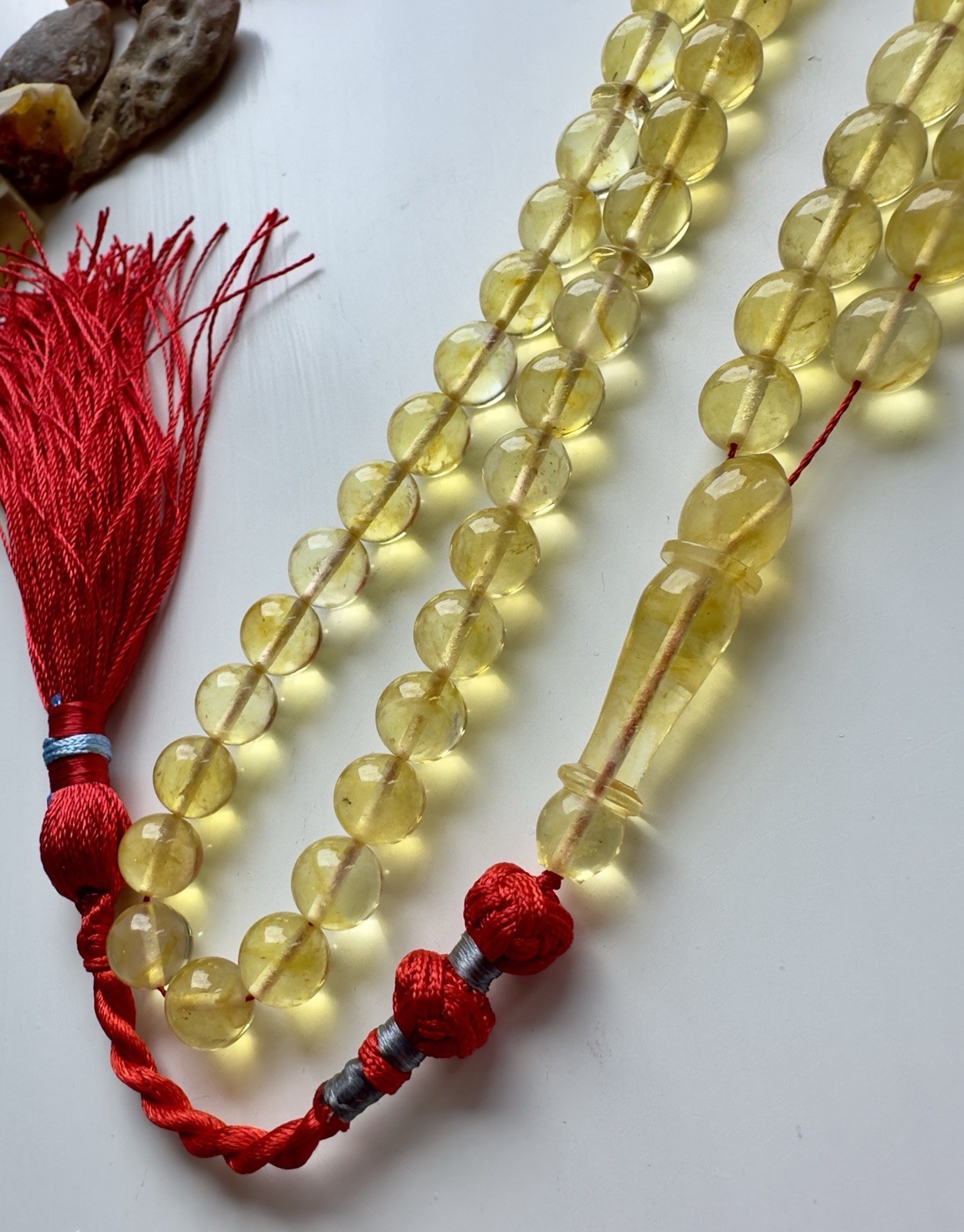 Natural Baltic Amber 29g. Islamic Prayer Rosary 9mm. 66 Beads Tasbih Misbaha