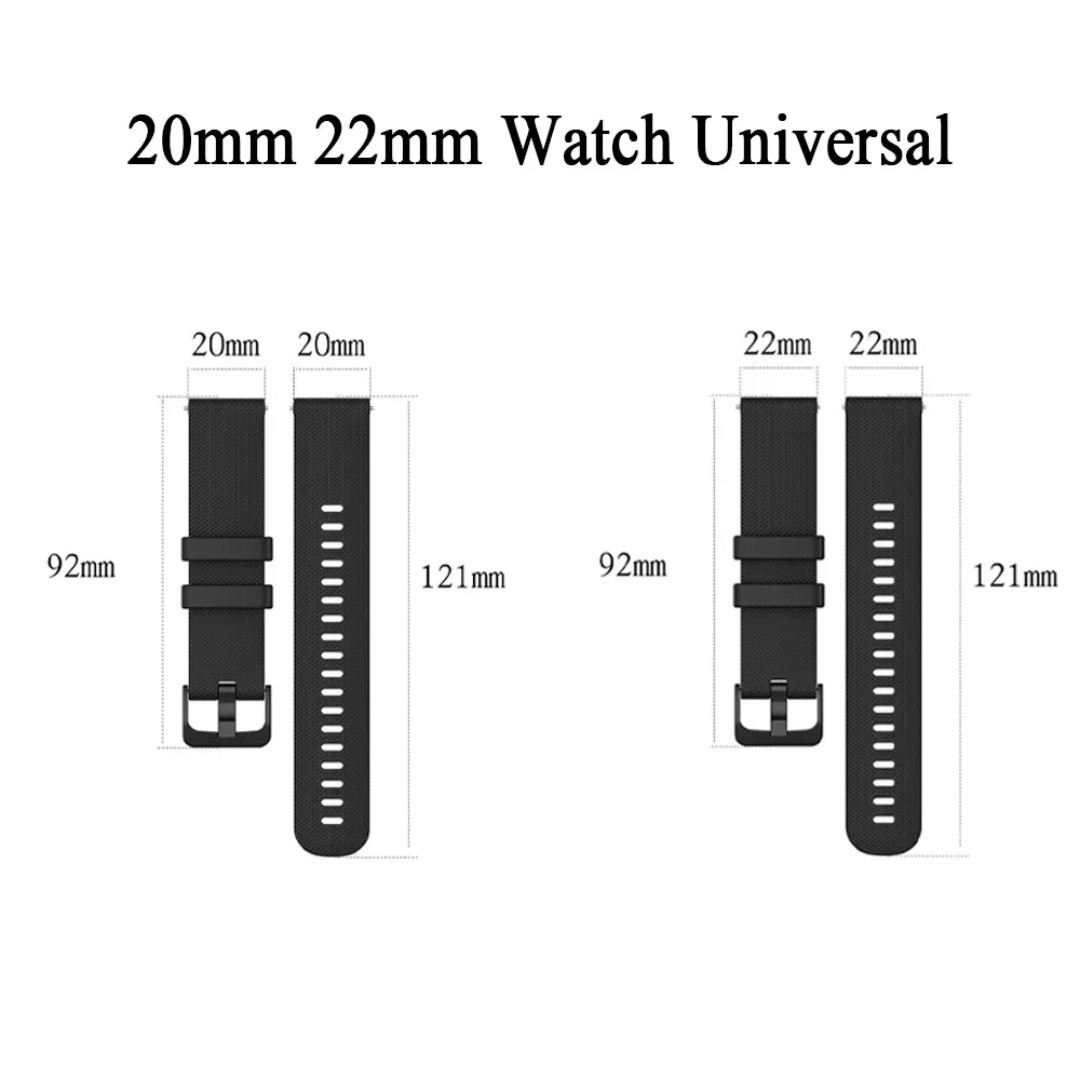 20mm 22mm Quick Release Silicone Watch Band Strap Universal Replacement Bracelet