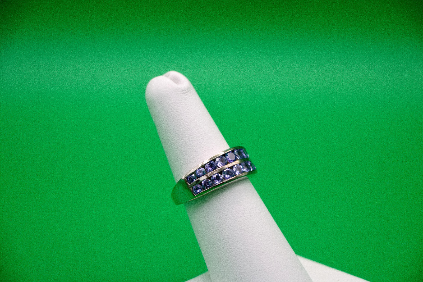 Tanzanite Half Eternity Band Ring in Platinum Over Sterling Silver 1.90 ctw Sz 6