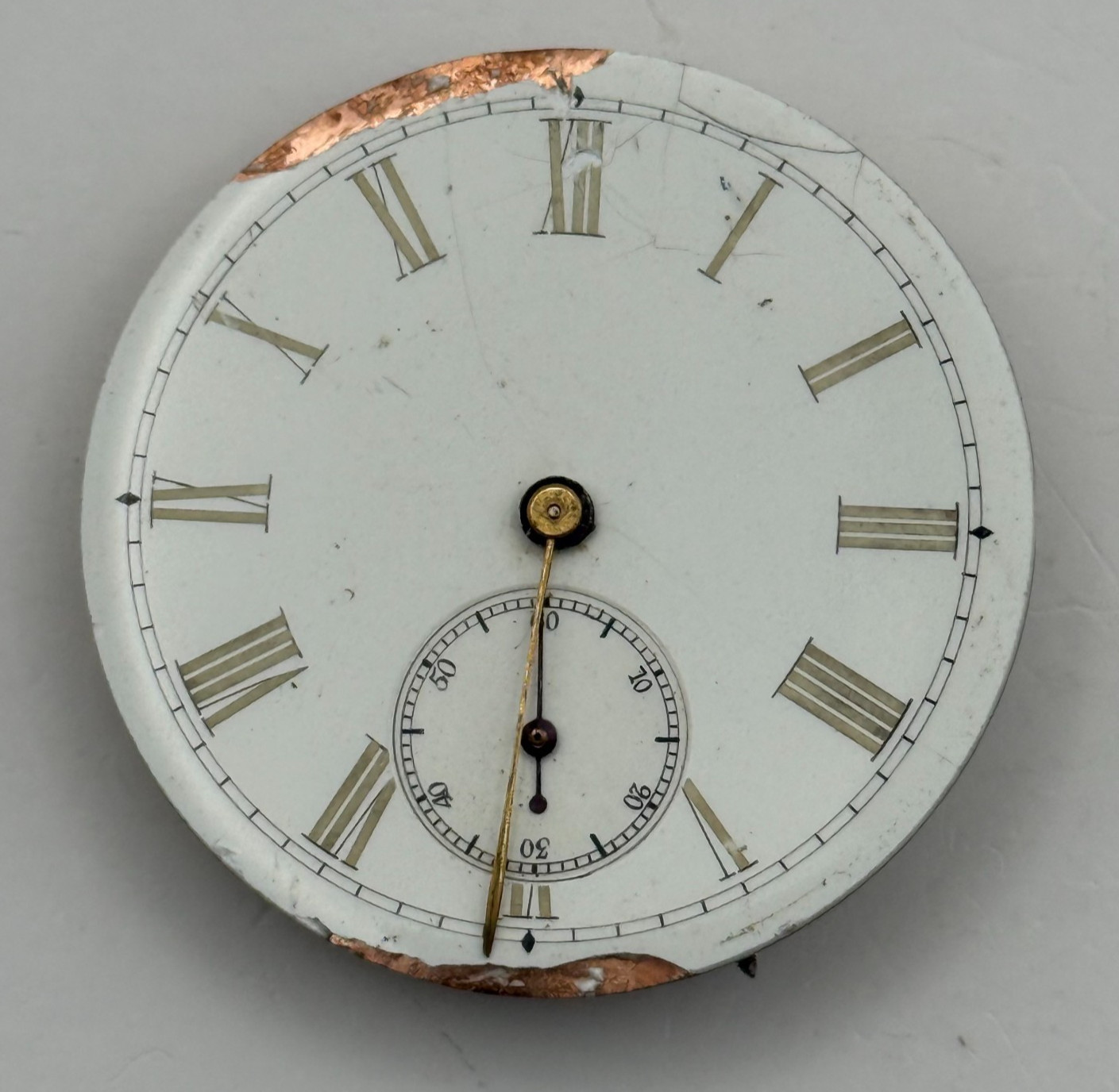 Longines Pocket Watch Movement Antique Sub Seconds Parts Repair Spares 41.2mm