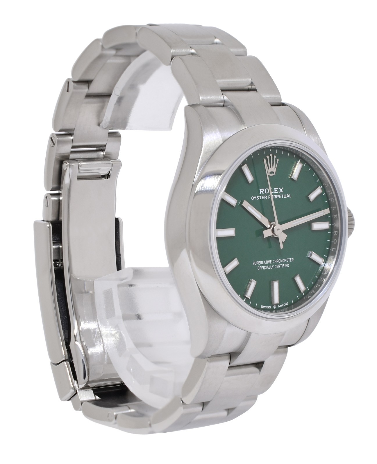 Rolex Oyster Perpetual 31 Steel Green Dial Ladies Watch 277200