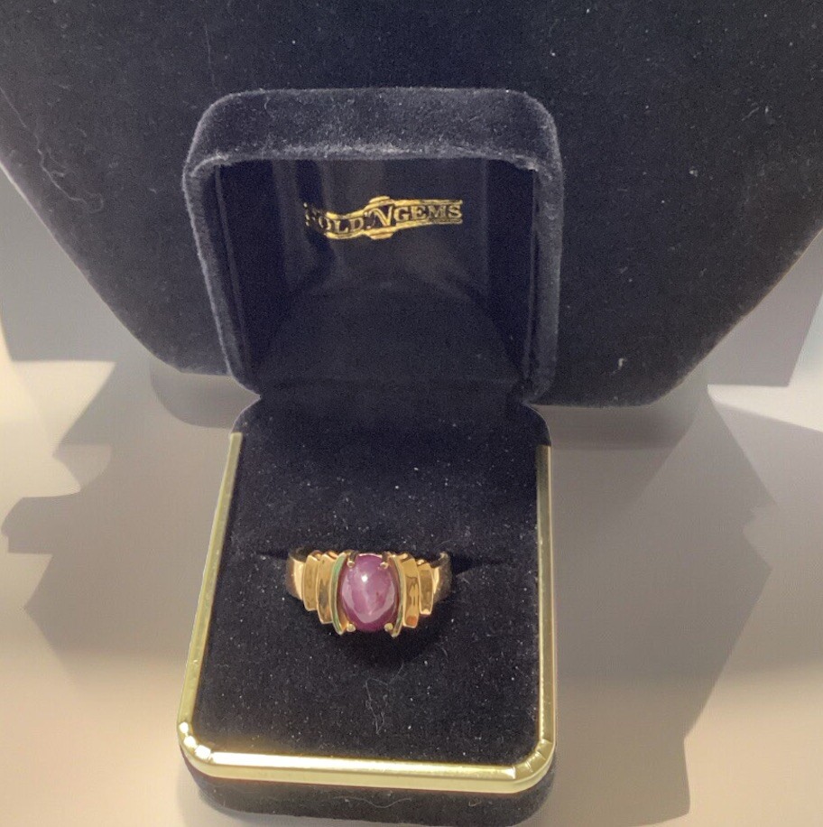 Star Ruby Ring 14kt Yellow Gold Size 8.5
