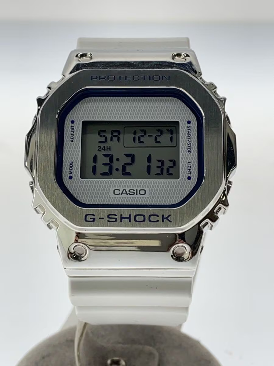 CASIO G SHOCK METAL COVERED Quartz Digital Rubber GRY WHT GM 5600LC