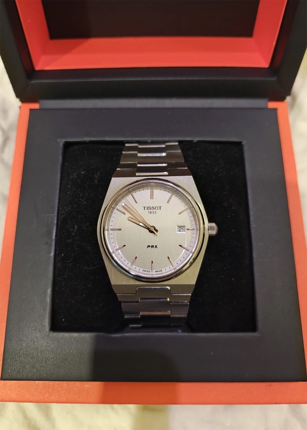 Tissot PRX Men’s Grey/Silver Dial 40mm Quartz Calendar Watch T137.410.11.031.00