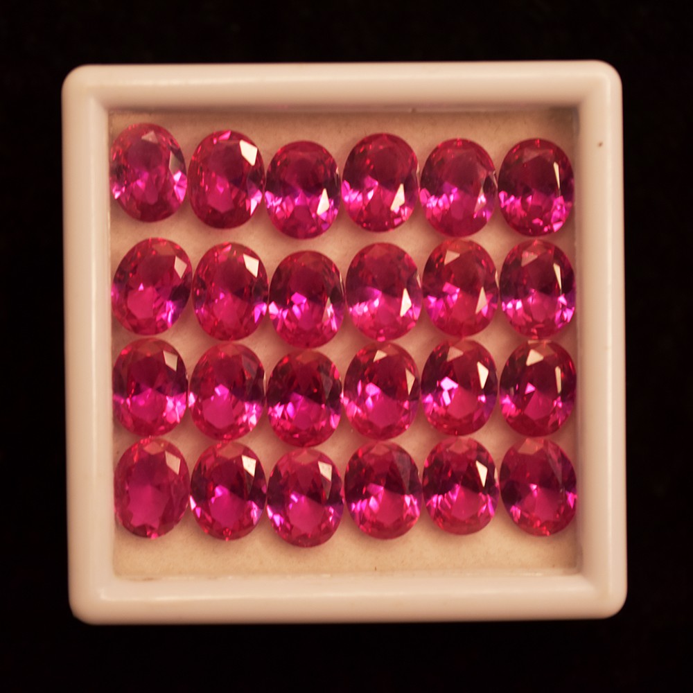 Certified 12.00 Ct 7×5 mm Natural Pink Sapphire Perfect Oval Cut Lot Loose Gems