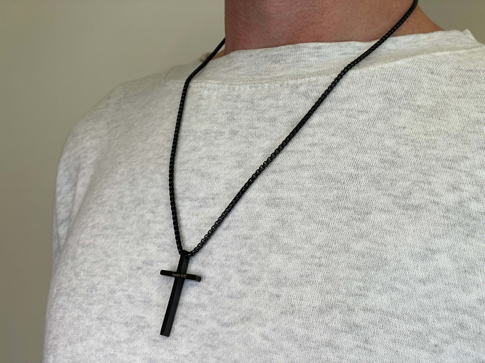 Personalized Engraved Cross Necklace Christian Catholic Easter Gift Pendant