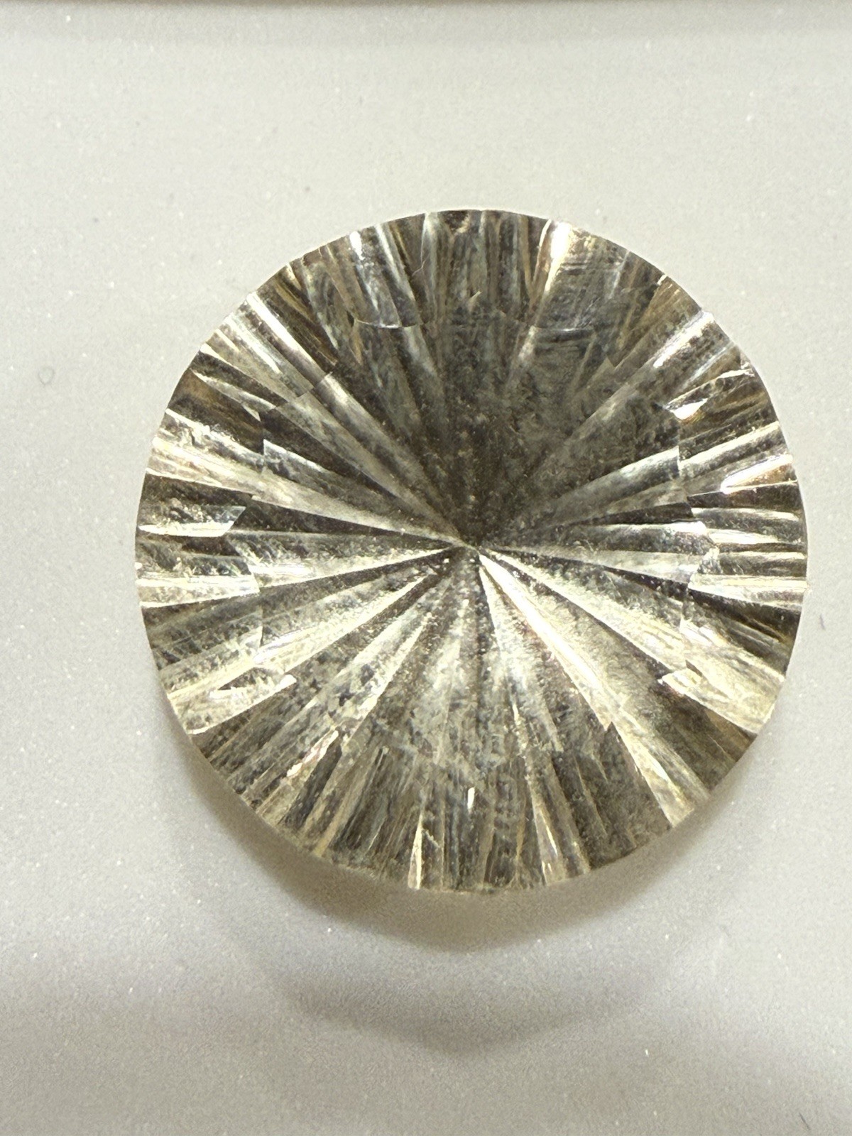 10.50 Ct Round Yellow Labradorite Fancy Starburst Cut Loose Gemstone 16.02mm