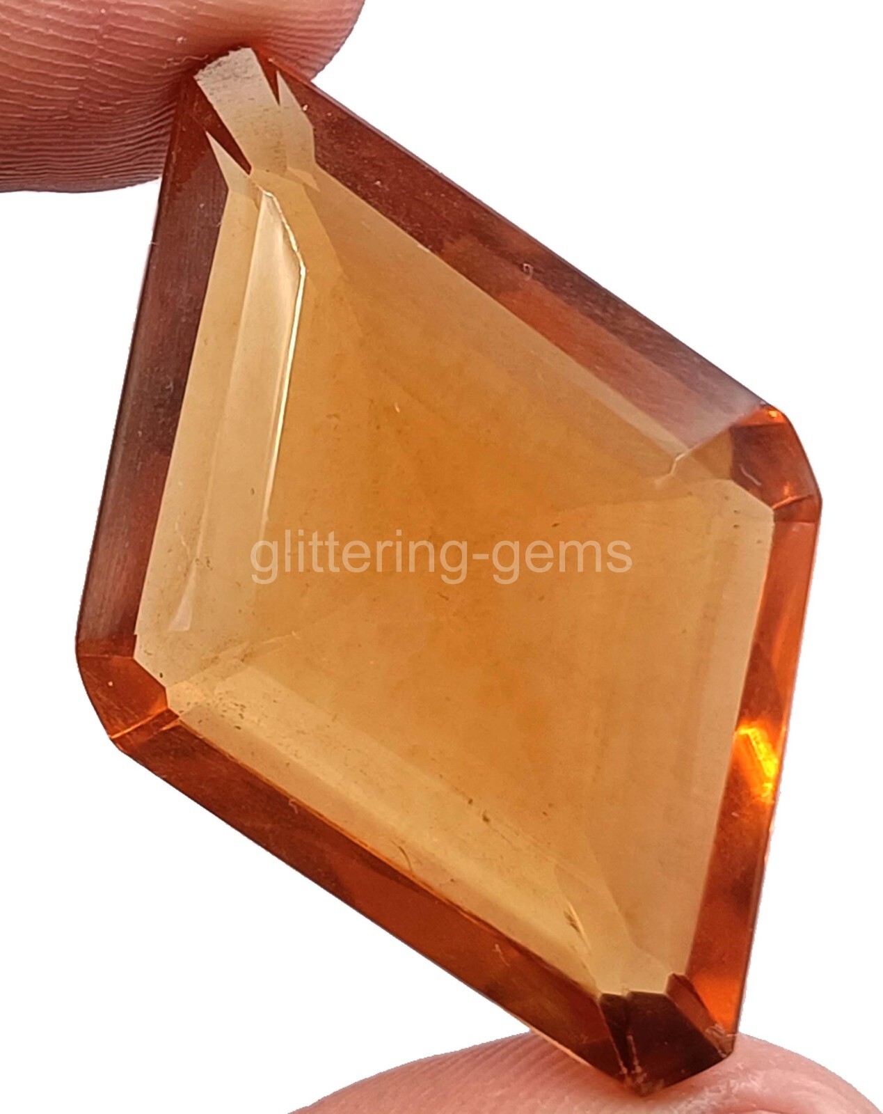 164.50 Ct Orange Citrine Fancy Cut IGL Transparent Loose Gemstone 5JJR