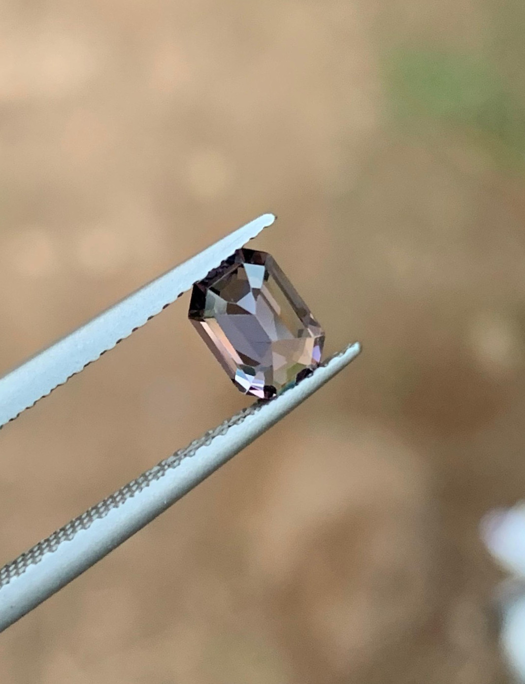 Natural Burma Spinel – 0.870ct Lavander Color – 7mm Emerald Cut – Loose Gemstone