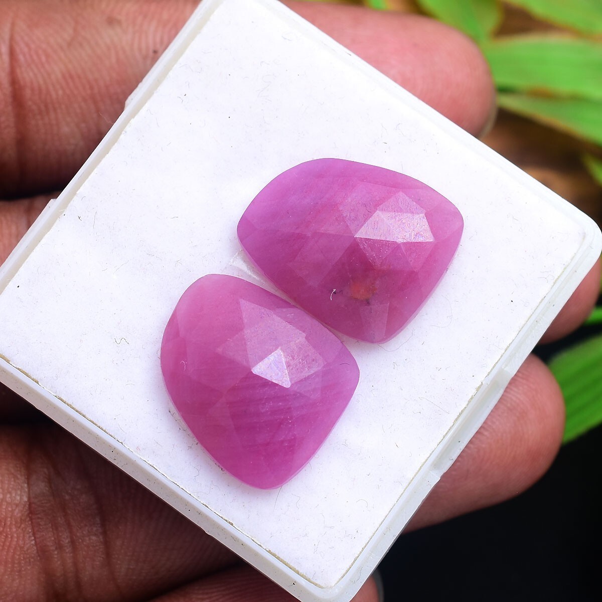 28.00 Cts Natural Untreated Ruby Pair Checker Cut Loose Gemstones Wholesale Lot