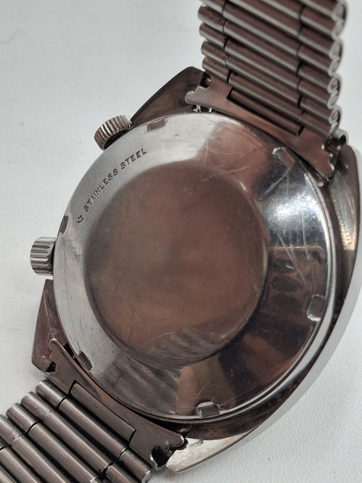 1970s Le Coultre Memovox “Egg” Blue Dial Stainless Steel Wristwatch