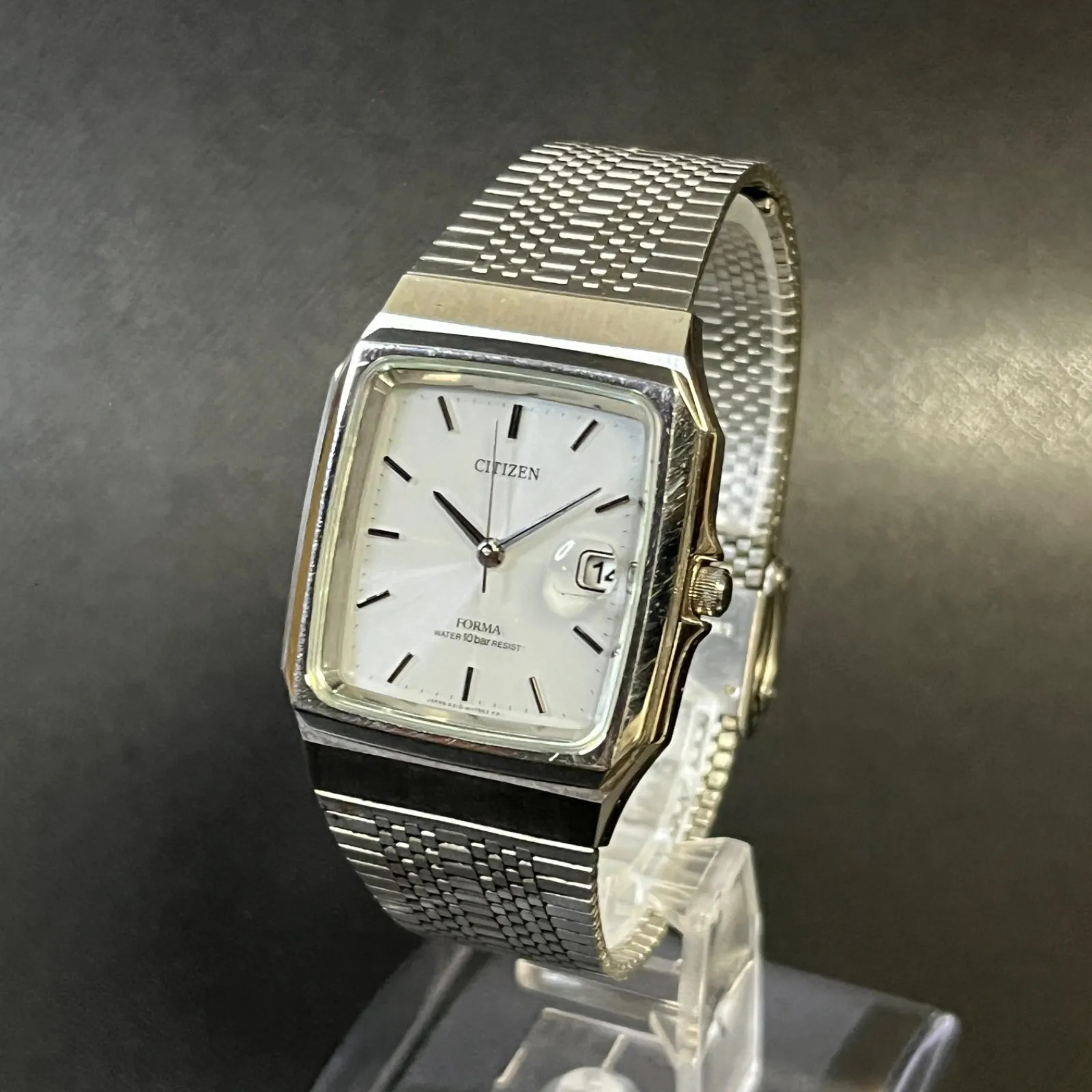 [Working Condition] CITIZEN Solar FORMA A310-H10546 White Dial Date Men’s Wa