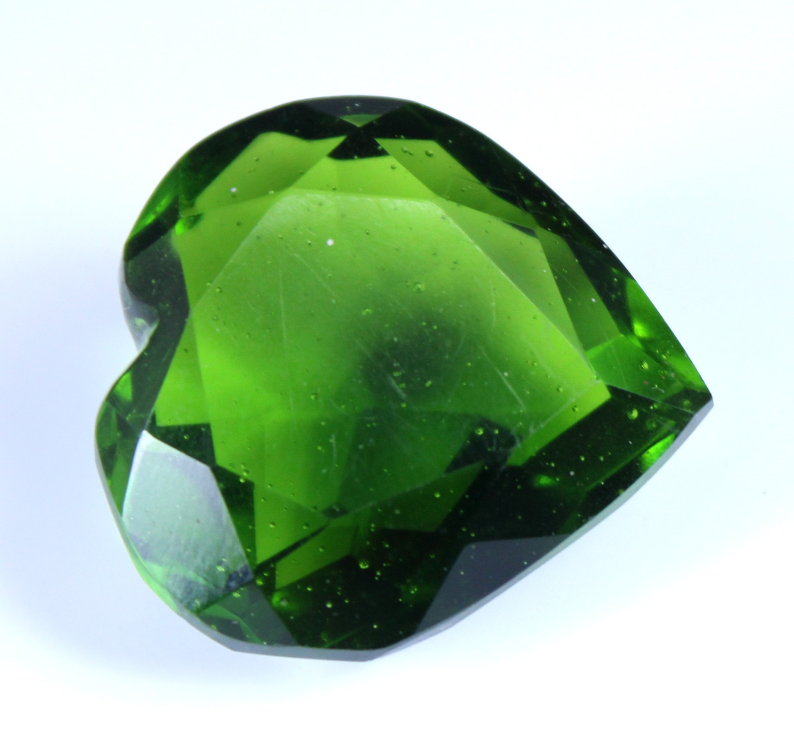 Brazilian Olive Green Peridot 58.85 Ct Heart Shape Gemstone Certified T8875