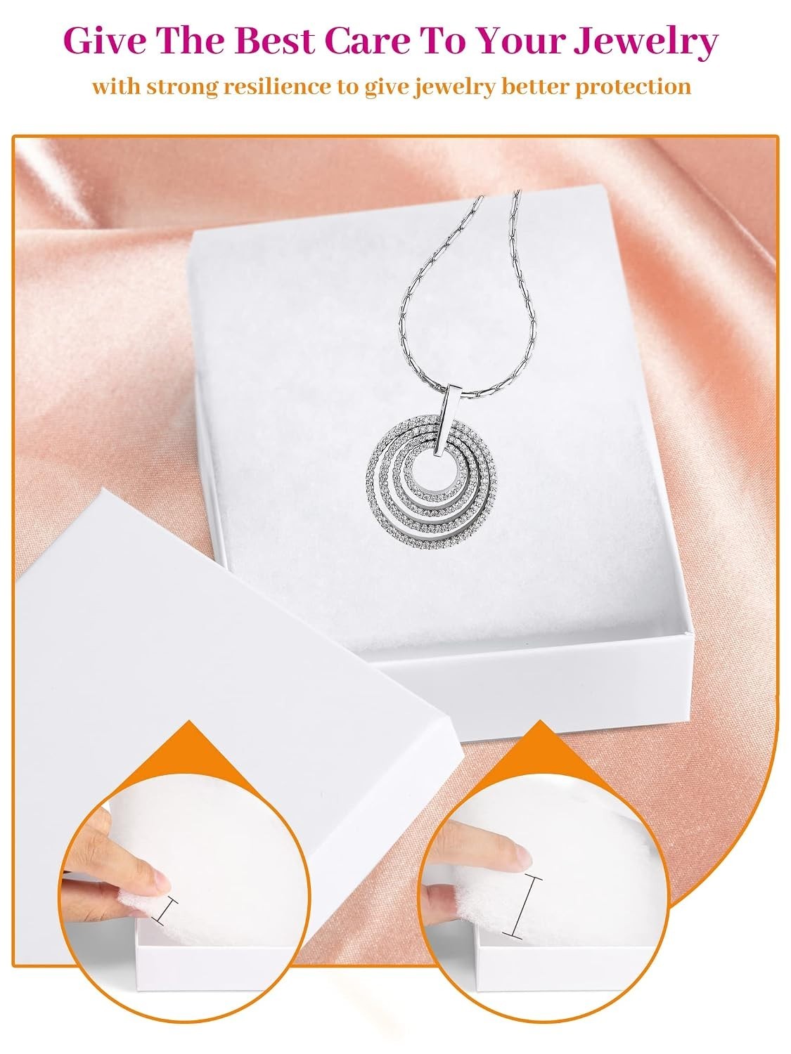 Elegant 20 Pc Cotton-Filled Jewelry Gift Boxes – 3.5×3.5×1 Glossy White Finish
