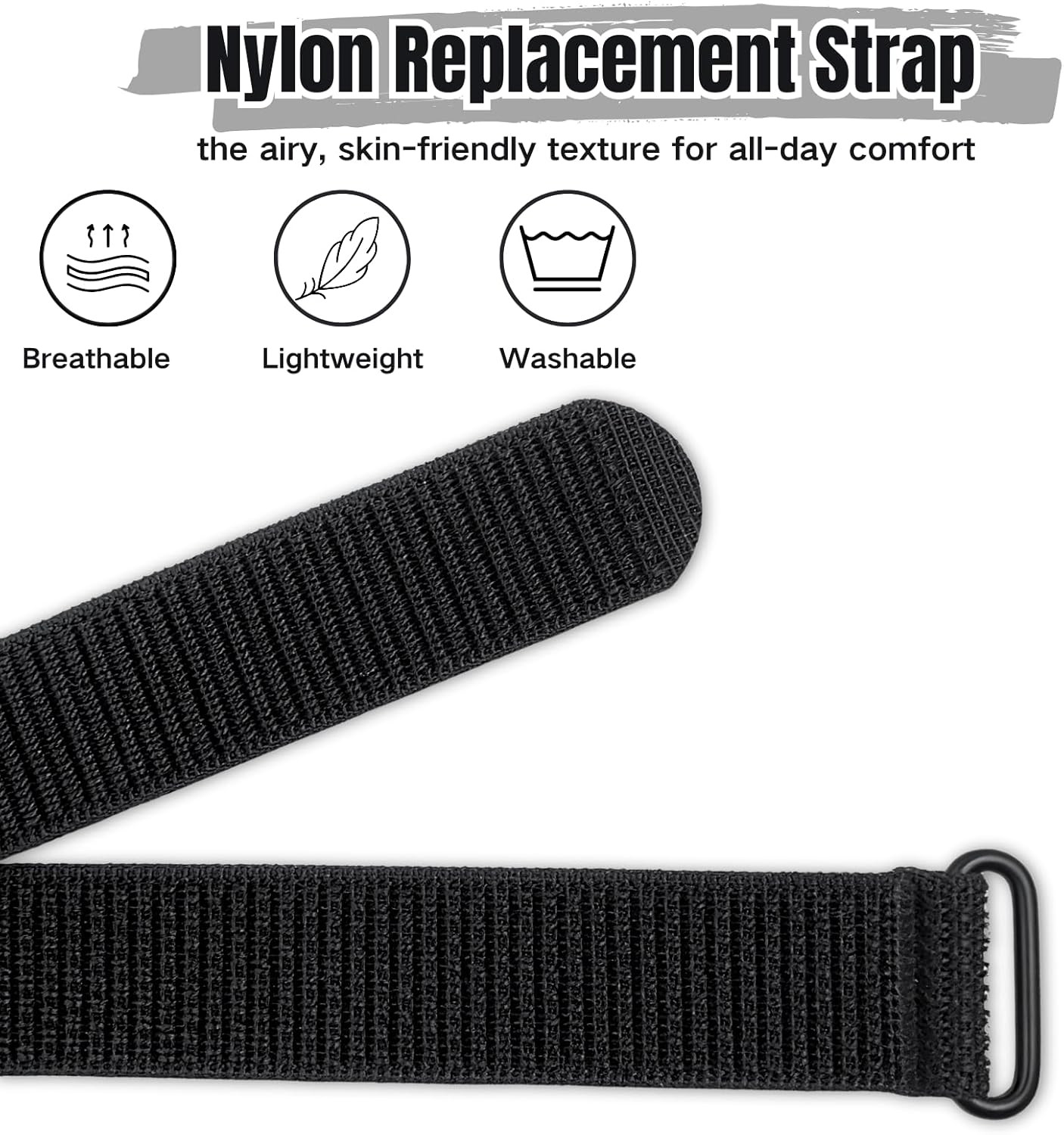 Nylon Loop Compatible with Hume Band, Nylon Replacement Strap, Soft Adjustable B