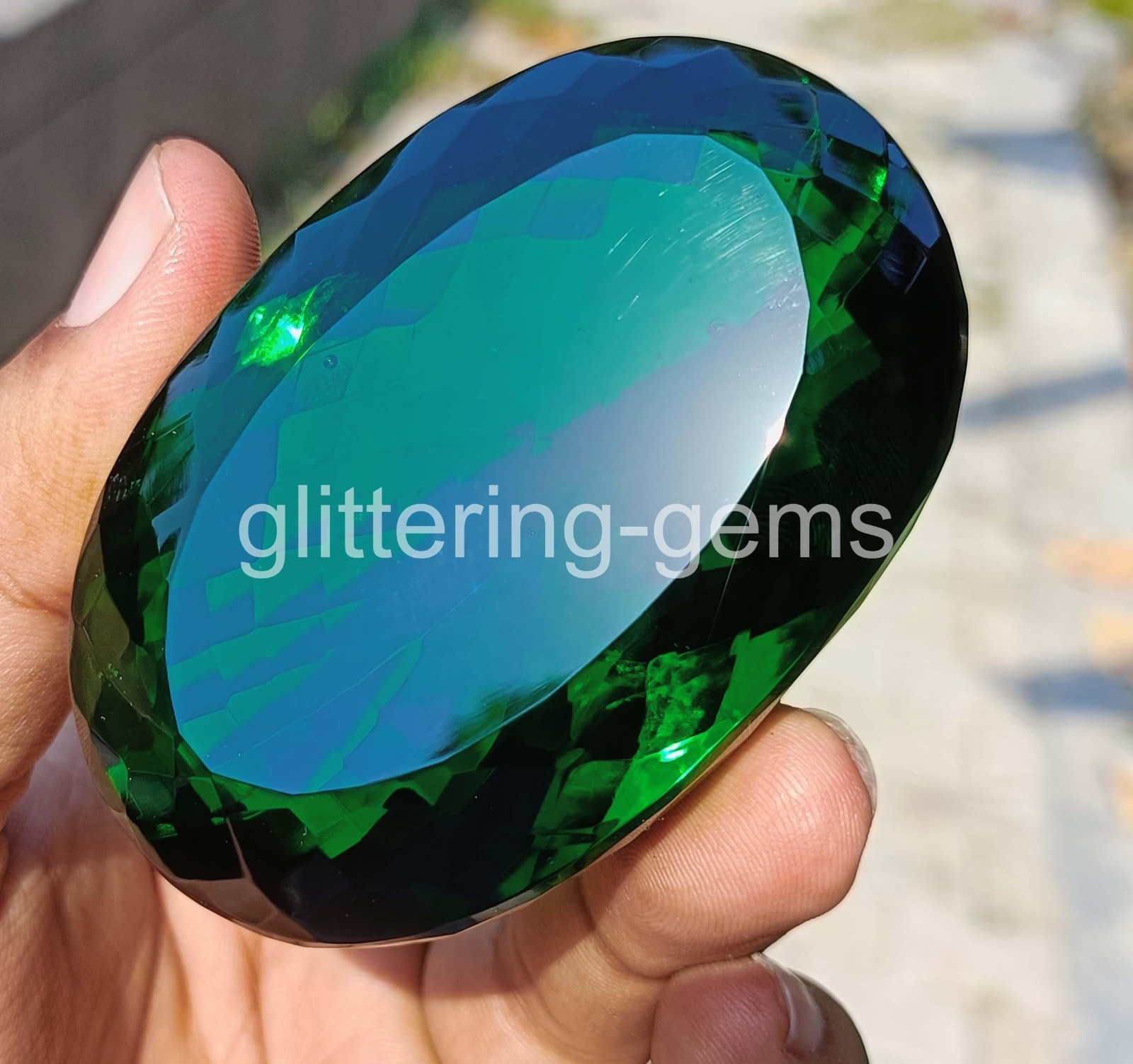 Best Natural Green Emerald Certified 1000 Ct Oval Shape IGL- Loose Gemstone 6YHD