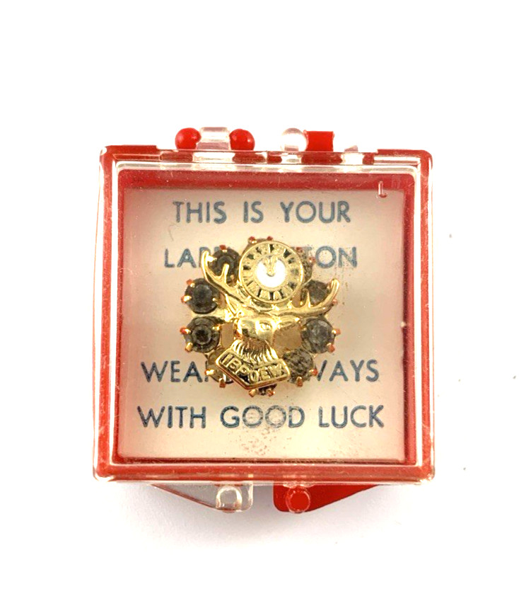 ELKS BOPE Lapel Pin | Gold Tone | Costume | Vintage | New Old Stock