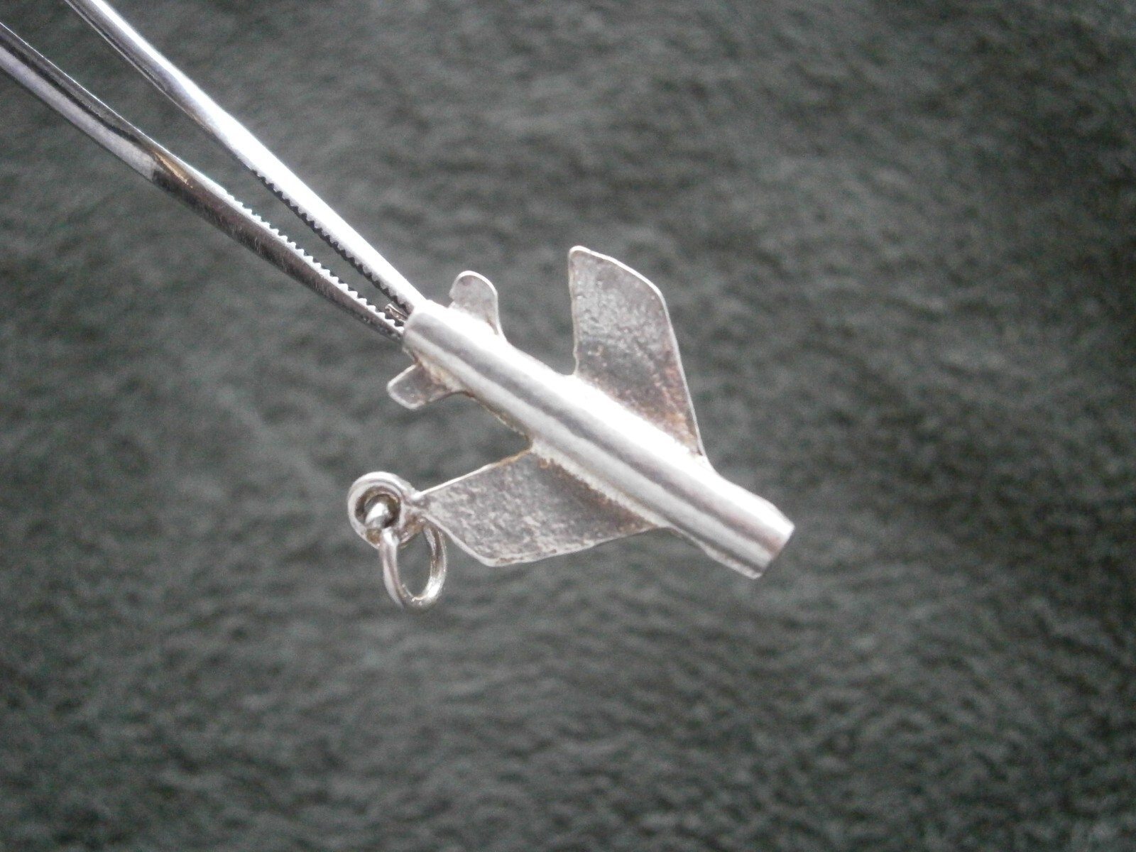 F-86 Sabre Fighter Aircraft Vtg Sterling Silver Bracelet Charm Pendant 1.3g