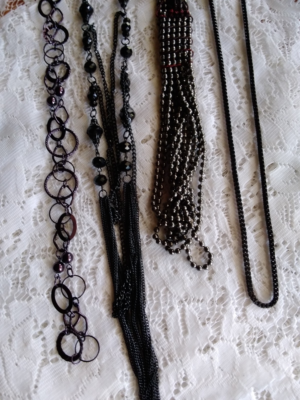 Vintage To Modern Tones Of Black Mixed 68 Piece Wearable Fashion Jewelry Lot