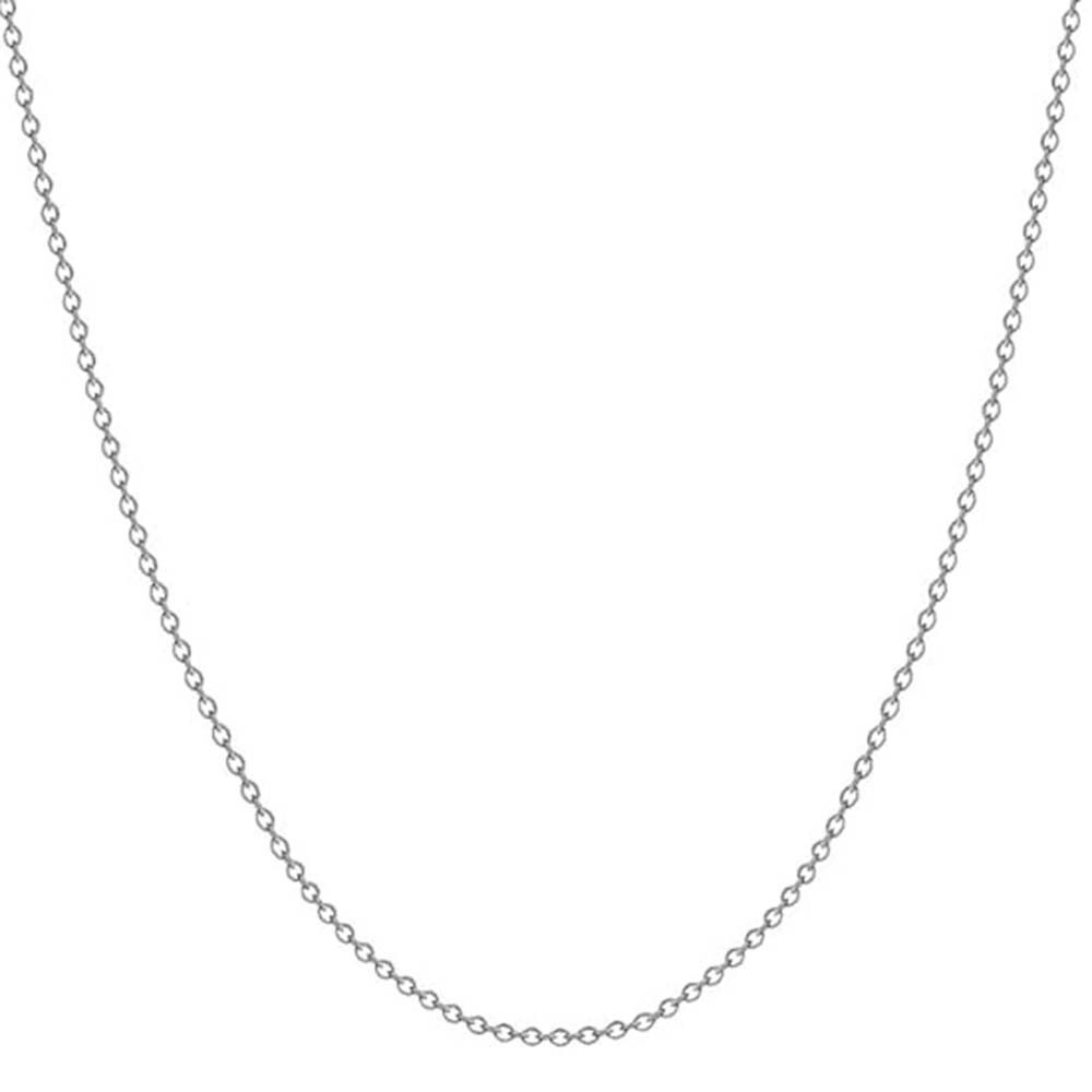 925 Sterling Silver Cable Chain Necklace 1 mm 18 Inch