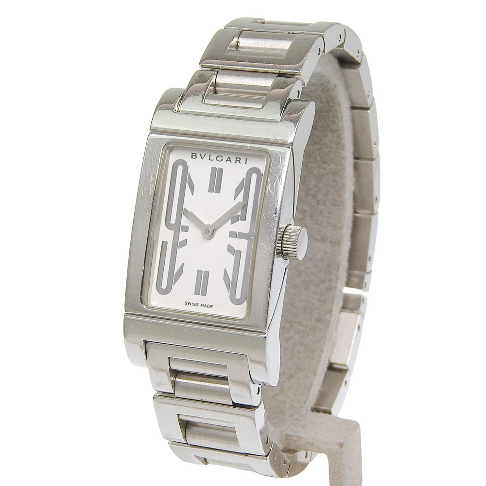 Bulgari BVLGARI Rettangolo RT39S Square White Dial Stainless Steel… GZl1jacn