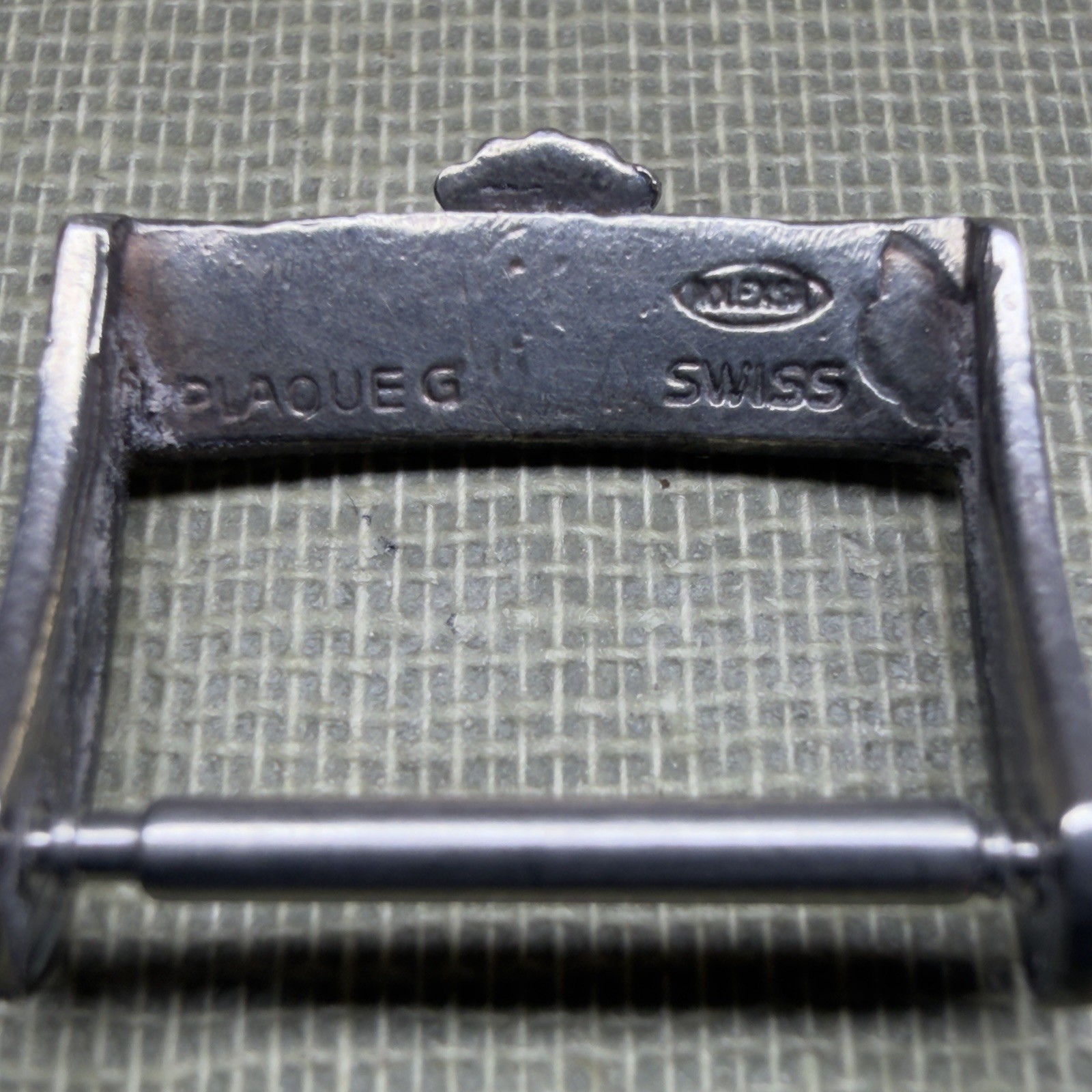 Vintage Rolex Buckle Swiss PLAQUE G 16mm Strap Buckle No Tongue