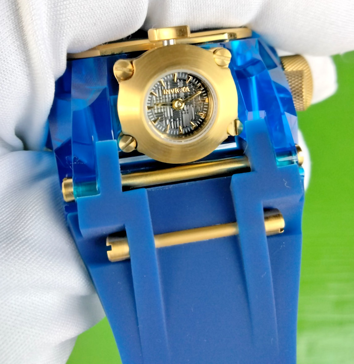 Invicta Bolt Zeus Magnum 46476 52mm Blue Gold Chronograph Watch