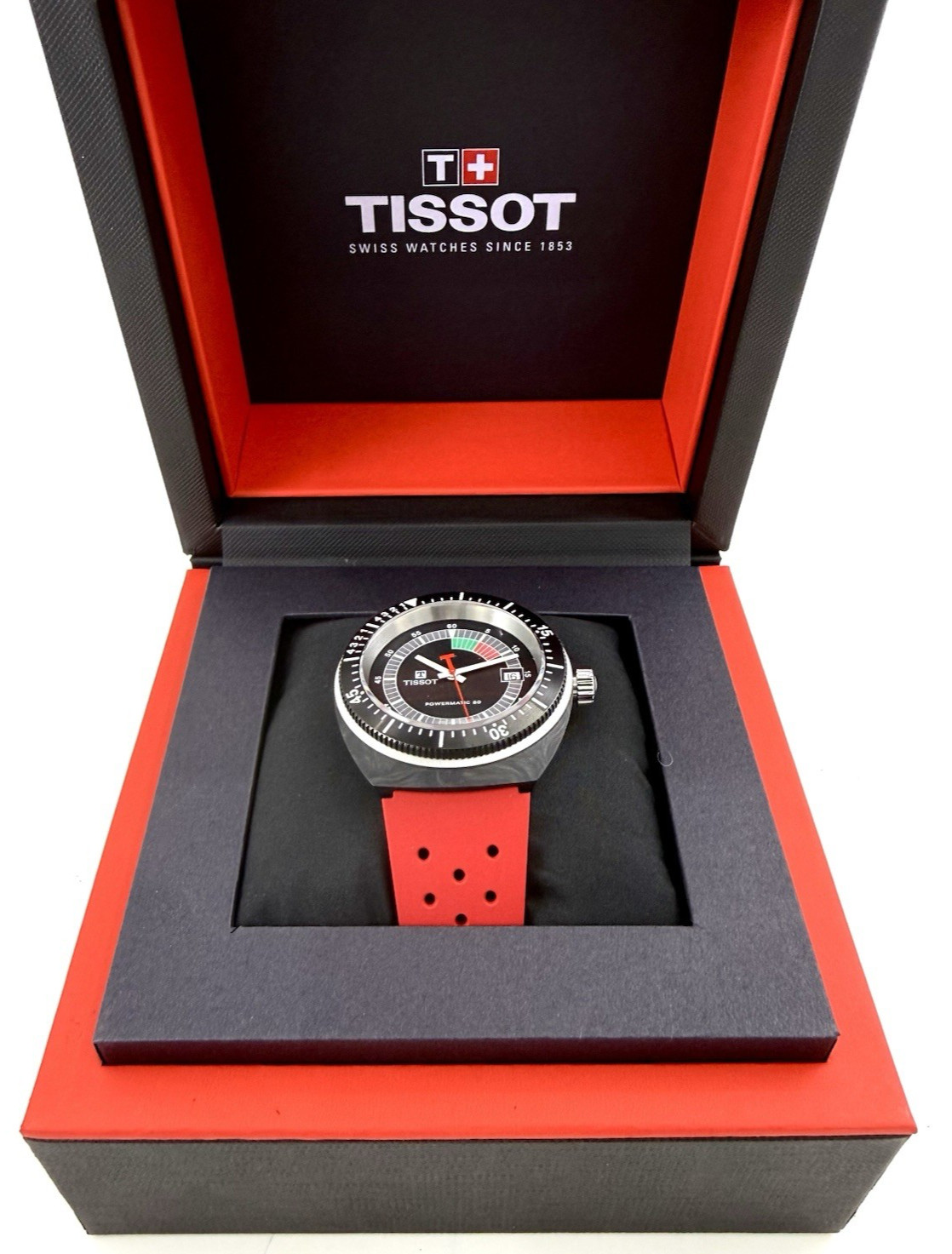 New Tissot Sideral S 41MM Red Powermatic 80 Men’s Watch T1454079705702