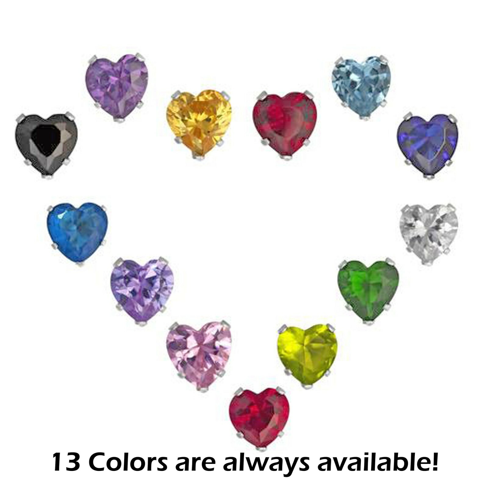 6mm HEART-Shaped CZ PINK Post Stud Earrings in SOLID Sterling Silver – NEW!