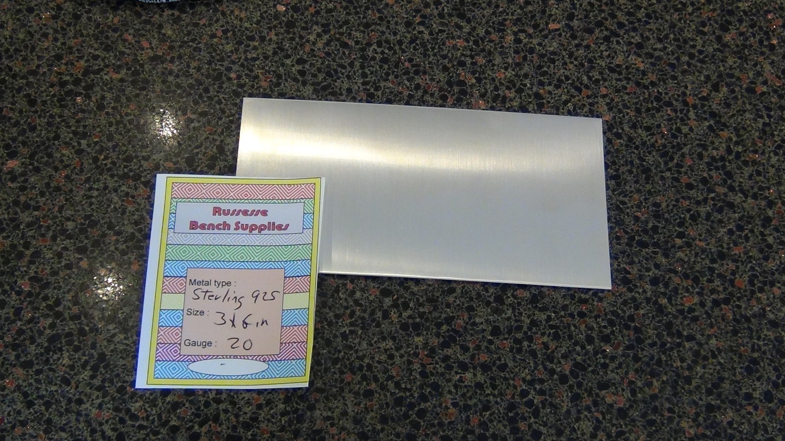 New sterling silver sheet 3 x 6 inch 18 20 22 24 26 28 30 32 34 gauge 1 2 925