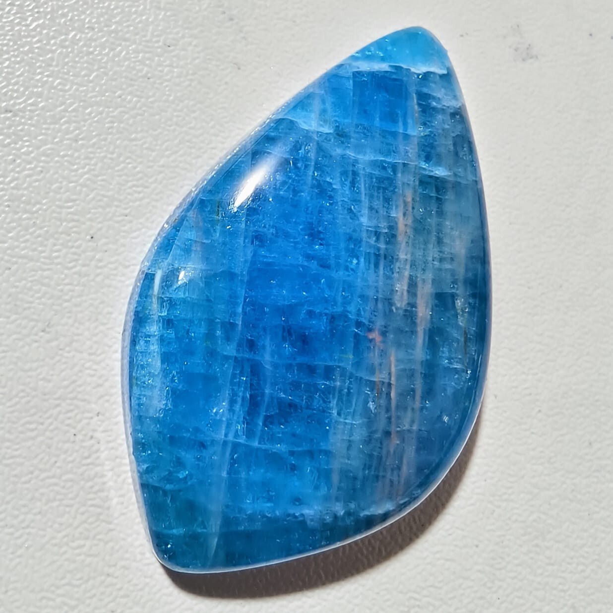 57.60 Cts Natural Blue Apatite Cabochon Gemstone 40.7×24.1×6.9 MM