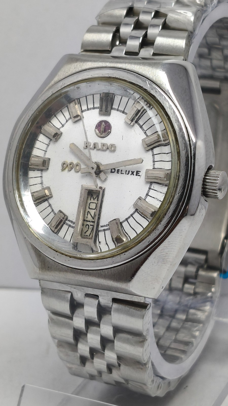 Vintage Rado Deluxe Automatic Day & Date Wrist watch Swiss Made For Men’s