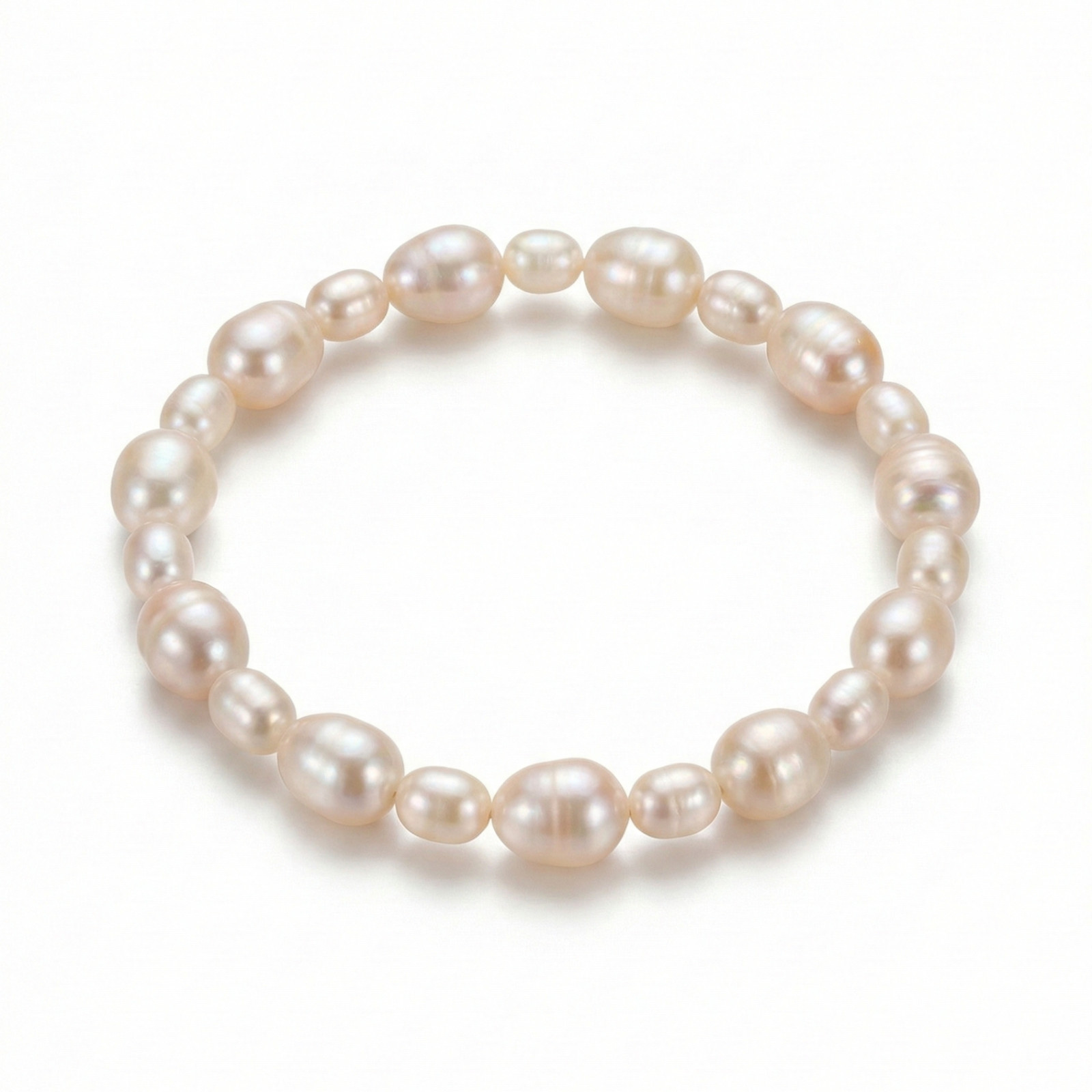 Irregular Freshwater Pearl Bracelet Elastic Stackable Boho Gift Bridal