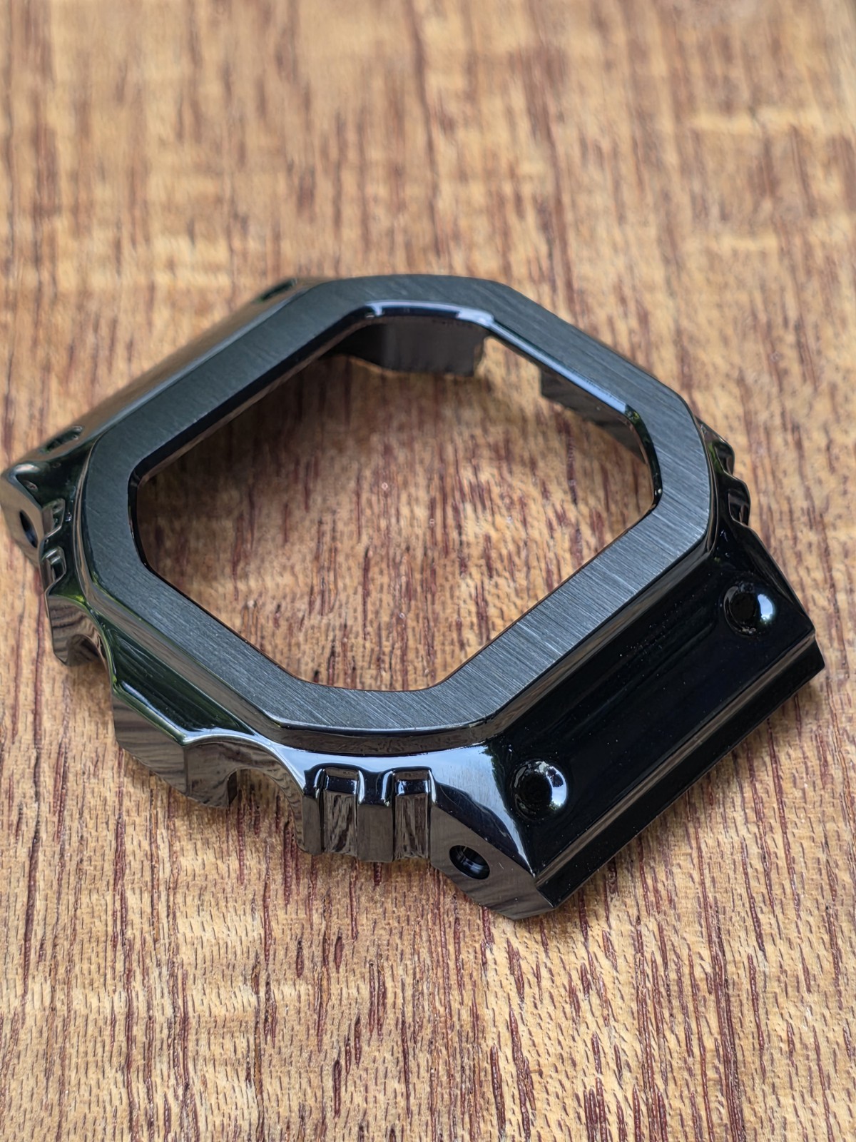 Casio G-SHOCK DW5600E Stainless Steel Case Cover, Bezel With Screws Glossy Black