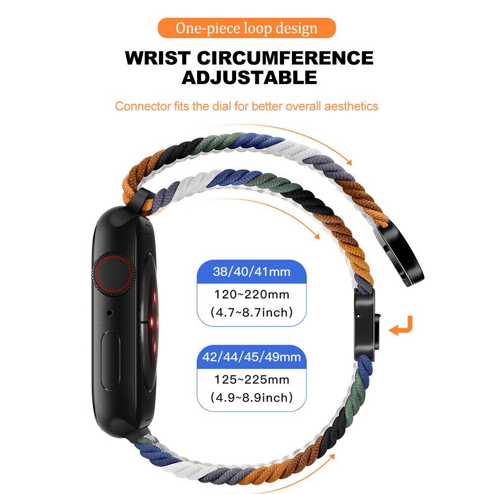 Hot Magnetic Nylon Loop Strap Band For Apple Watch Series 11-1 Ultra SE 38-49MM