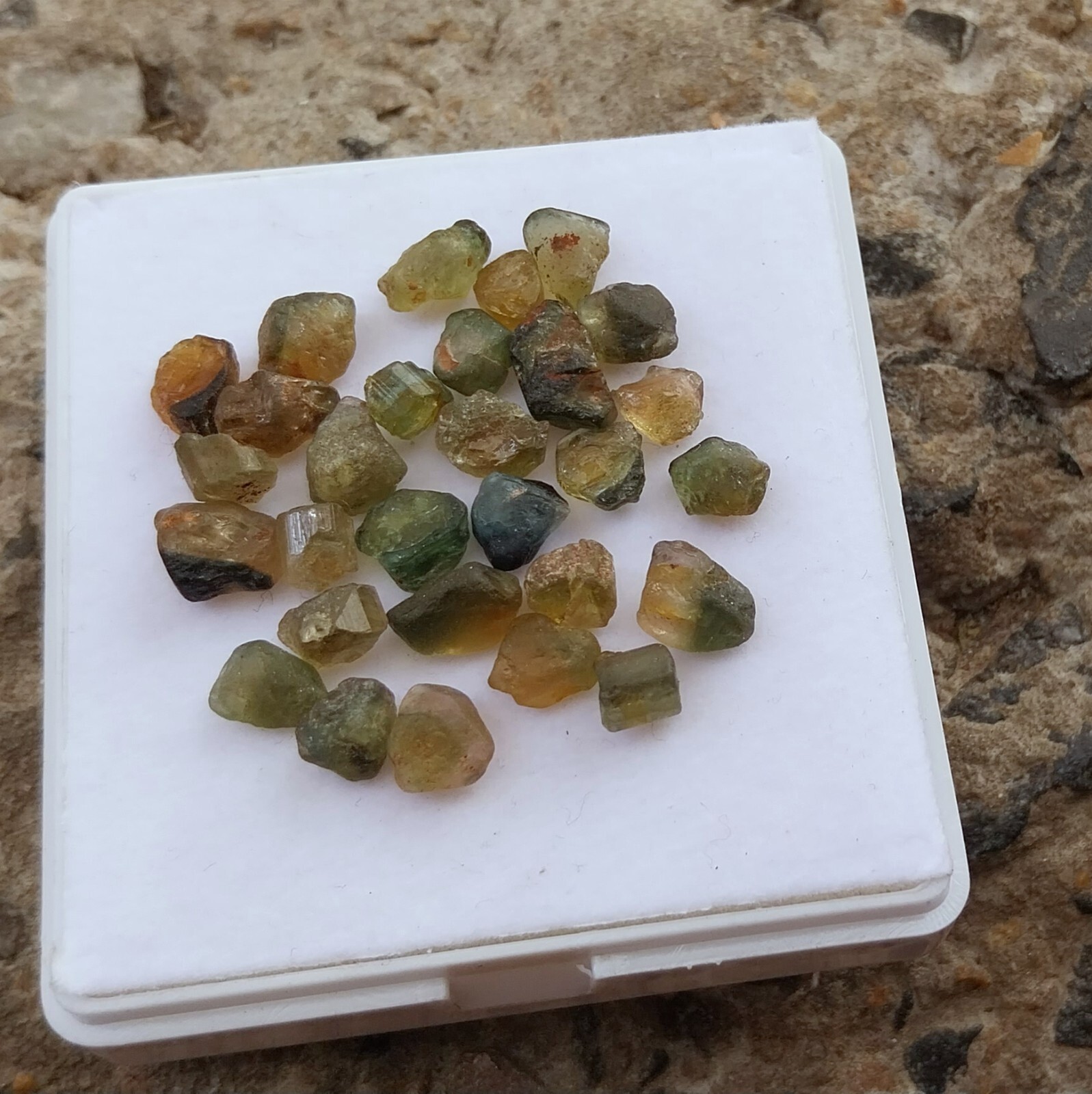 40 Carat 5 to 8 MM Natural Multi Color Tourmaline Raw Rough 29 Piece Lot Gems