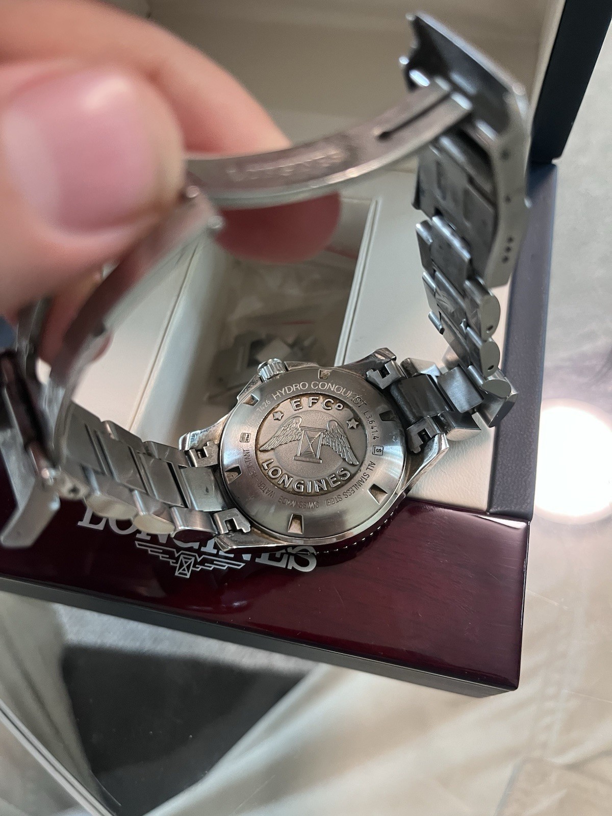 Longines HydroConquest 39mm Automatic Blue Dial/Bezel Steel Bracelet 300m Box