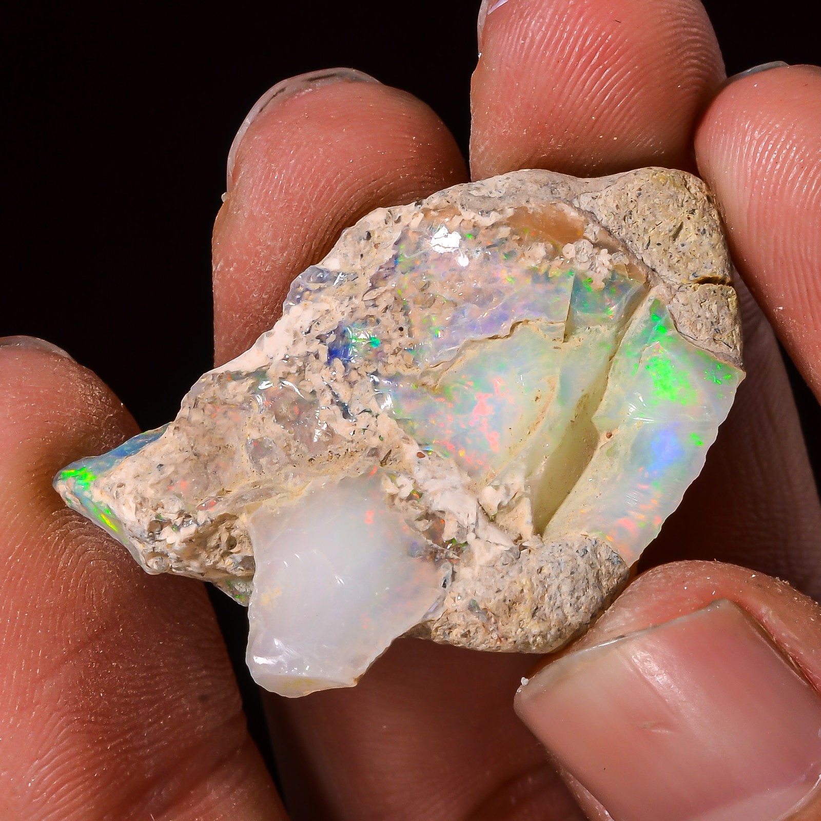 28.00 Cts. 100% Natural Unique Ethiopian Opal 36X24X8 MM Rough Loose Gemstone