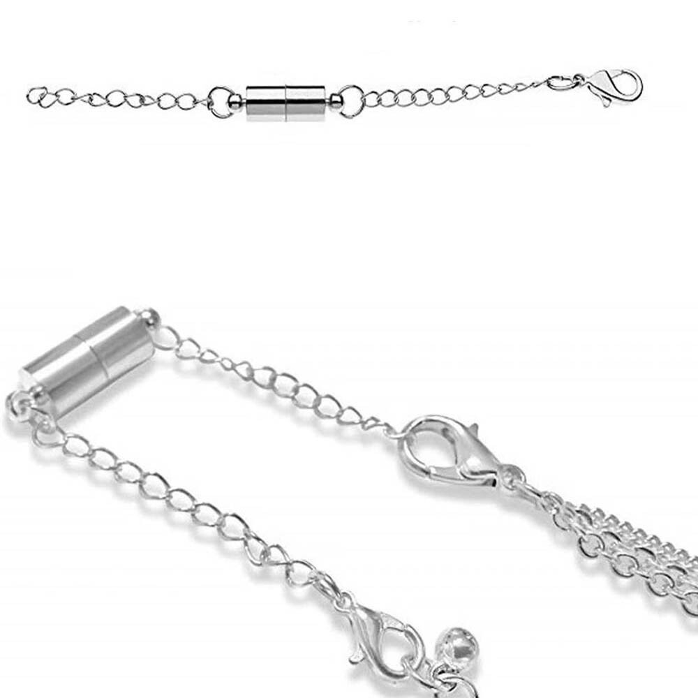 8Pcs Magnetic Necklace Extenders Necklace Clasps with Extender Chains 2Colors US