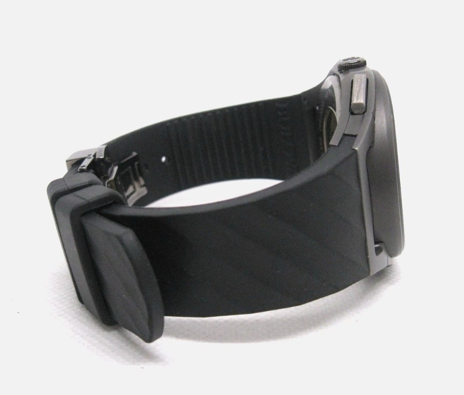 Bulova CURV Titanium/Stainless Black Rubber Strap Men’s Chronograph Watch-98A162