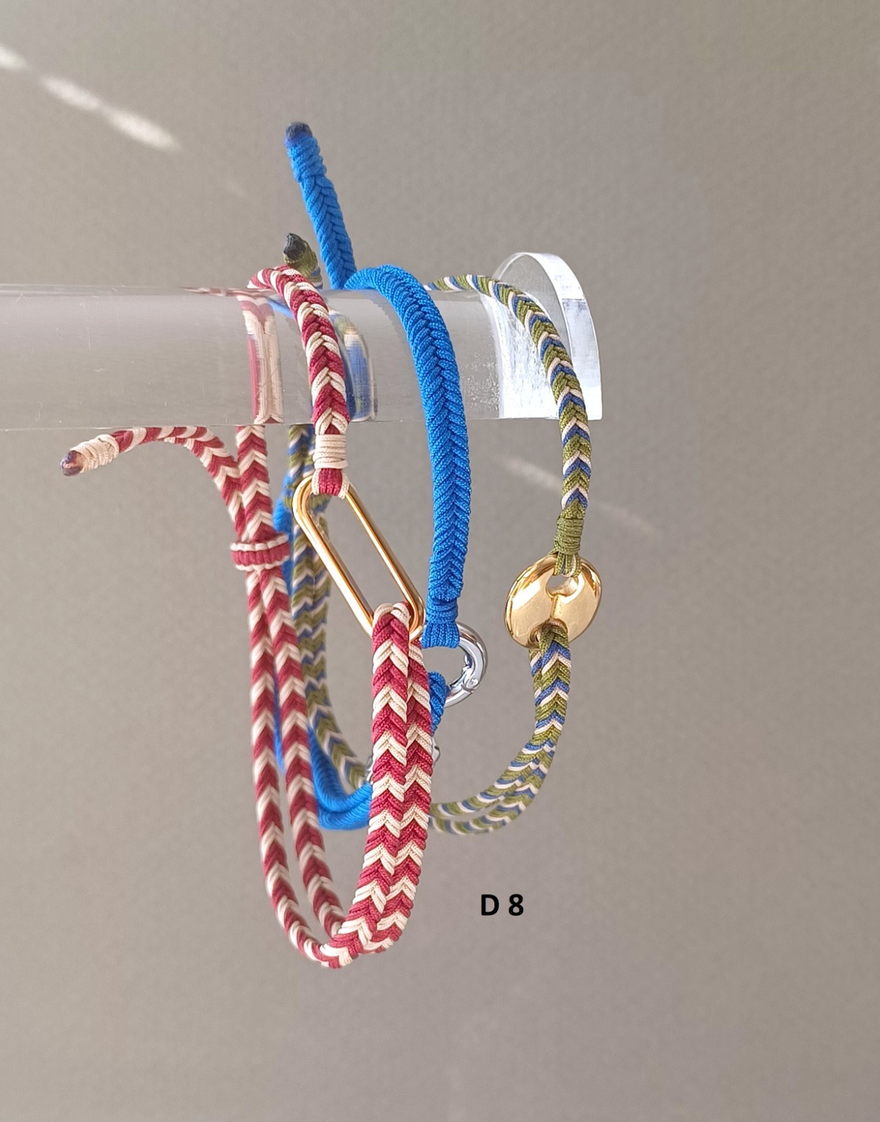 New product -men’s Hand-braided rope with stainless steel bracelet