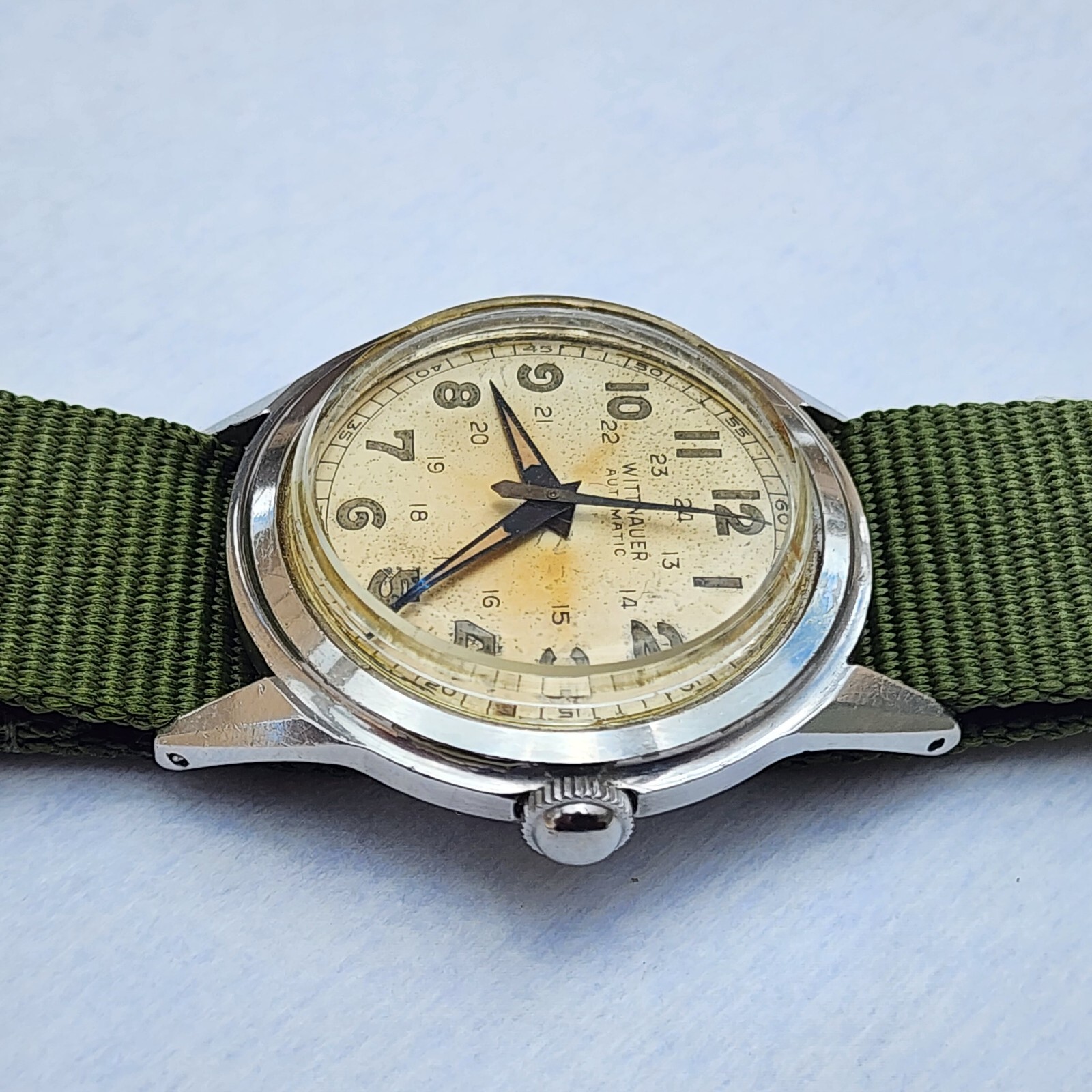 Vintage 1940’s Wittnauer Automatic Bumper WWII Military 33mm Men’s Watch